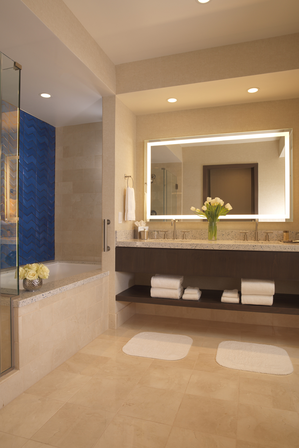 Our luxurious guest bathrooms are inviting, comfortable and stocked with all the amenities.